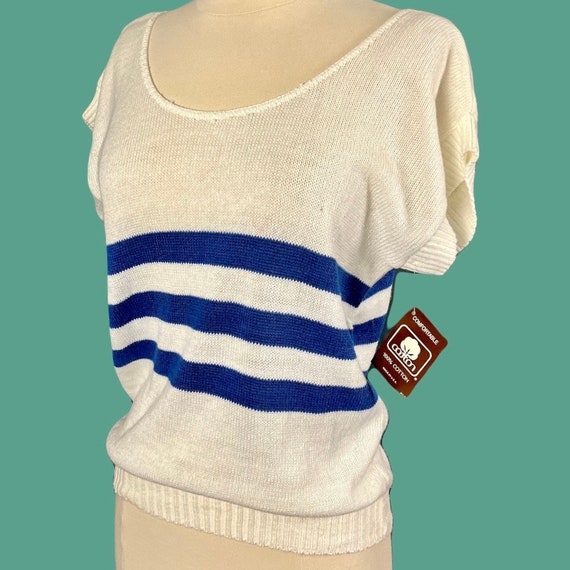 Vintage 80's NWT Cotton Knit Top - image 8