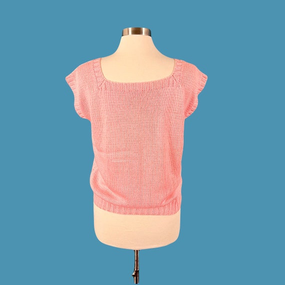 Vintage 80's Sleeveless Knit Top - image 8