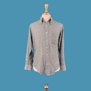 Vintage 70's Men's  Gingham Check Van Heusen Button Down