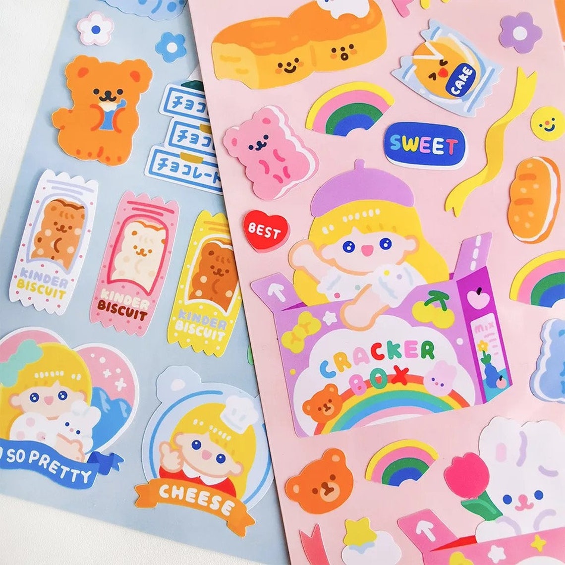 RARE Milkjoy Bear & Girl Kawaii Stickers. Cute Kawaii Stickers Etsy