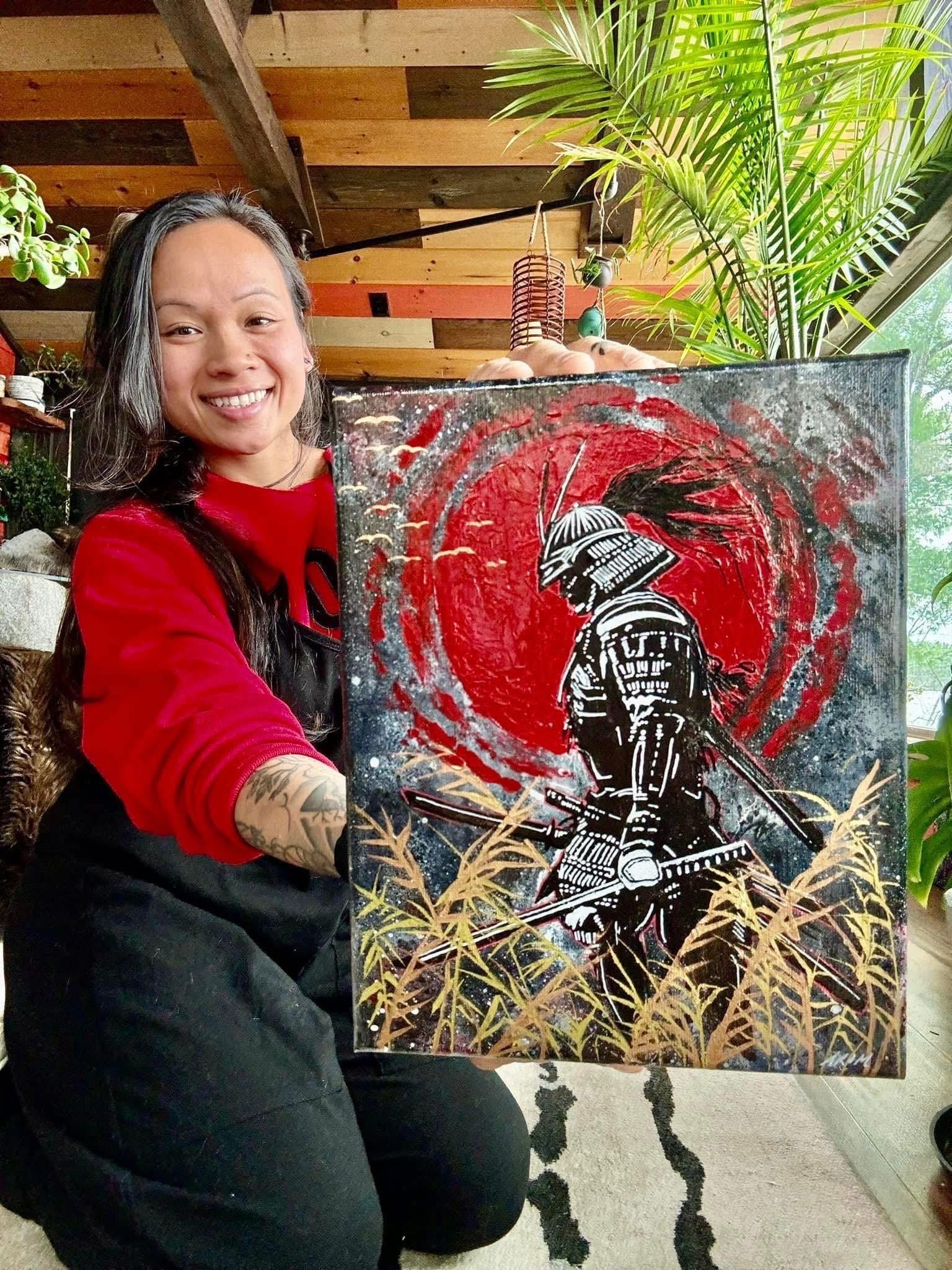 Samurai Fighter Print, Japanese Art (11x14) - Etsy