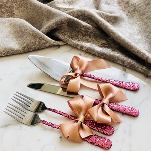 Cake cutting and serving set