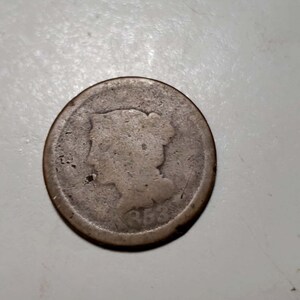 1853 Braided Hair Liberty Head Cent: Collectible US Coin