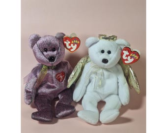 Set di peluche da collezione Ty Beanie Babies 2000 Signature Bear e Halo II