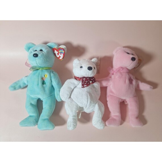 2000 Ty Beanie Babies Ariel Sakura & Holiday Teddy Trio Plush Bears  Collectible Set - Etsy