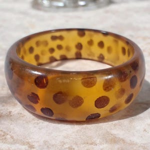 Vintage Animal Print Lucite Bracelet, Chunky Bangle, Retro 1980s Fashion Jewelry