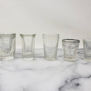 Vintage Libbey Clear Shot Glasses, Set of 5 | Whiskey Shot Glass | Barware | Collectible Glasses