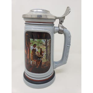 Avon 1985 The Building of America Beer Stein Collection The Blacksmith by Uldin Klavin Handcrafted in Brazil Limited Edition 240948