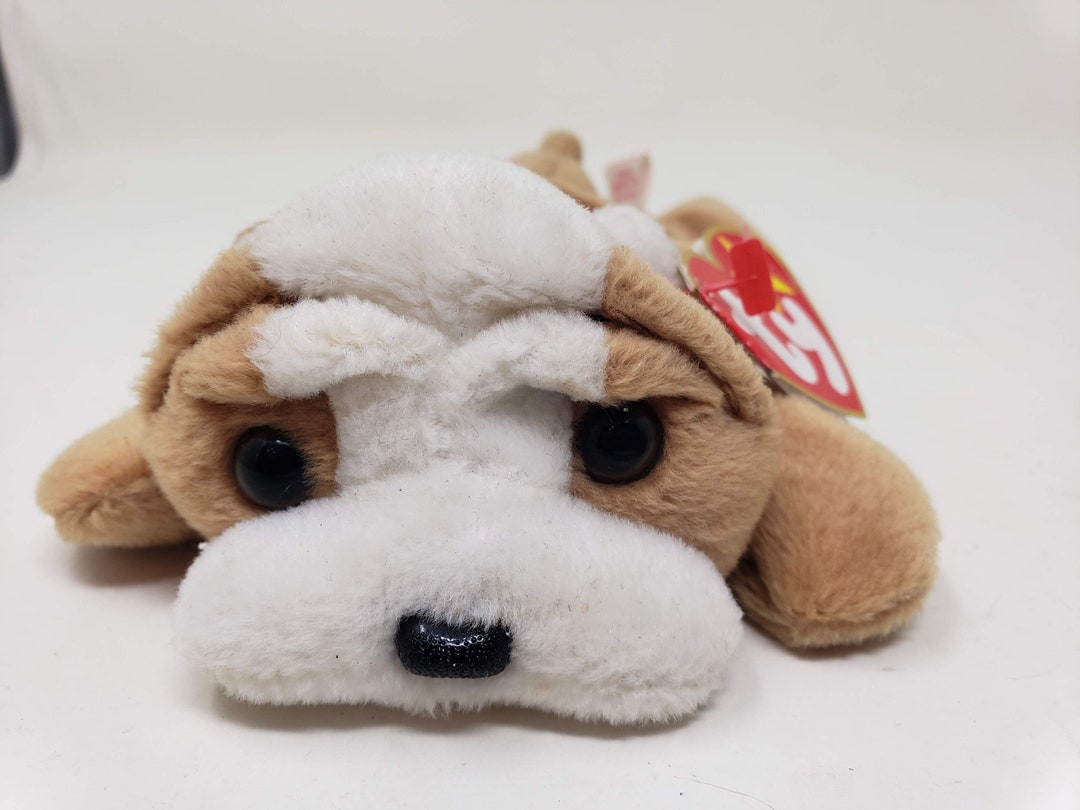 TY Beanie Baby, Wrinkles the Bulldog, 1996, 4th Generation TY