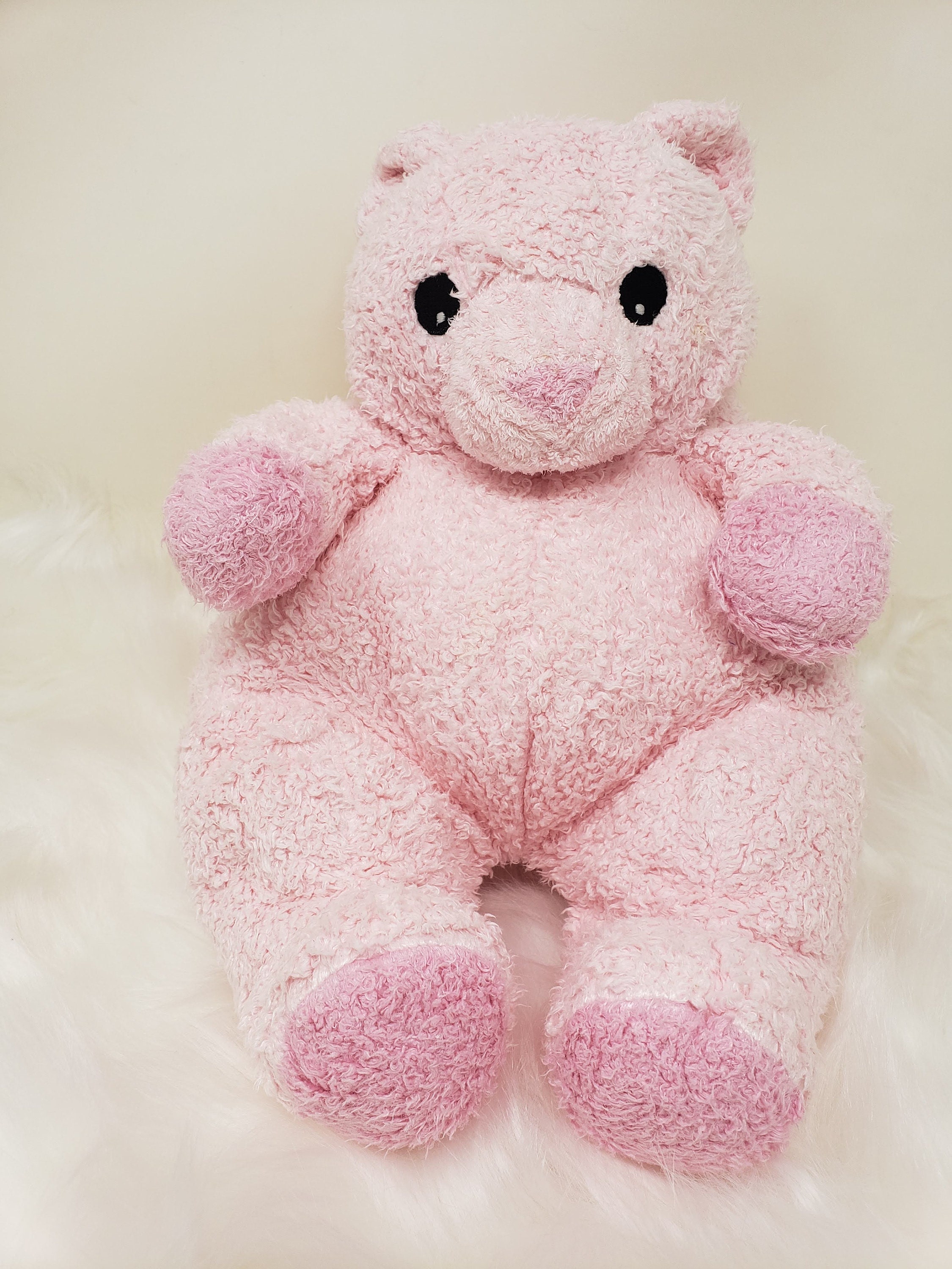 TY Pillow Pals 1994 Baby Pink Snuggy Teddy Bear Style 3001 NWT 14"