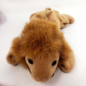 Rare Roary TY Original Beanie Baby 4th Gen Hang Tag Deutchland 1996 PVC Collectible TY Beanie Babies, Stuffed Toy, Plush Lion Animal, Gift