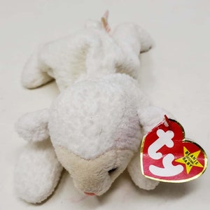 Fleece the Lamb TY Original Beanie Baby 4th Gen Heart Tag 1996 Collectible TY Beanie Babies Stuffed Toy, Plush Toy, Gift for Kids