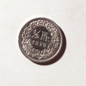 Jahrgang 1/2 Schweizer Franken Münze 1979 Schweiz Helvetia 22 Sterne Kranz Kupfer-Nickel, Geschenk für Münzsammler, Sammler Franken Münze,