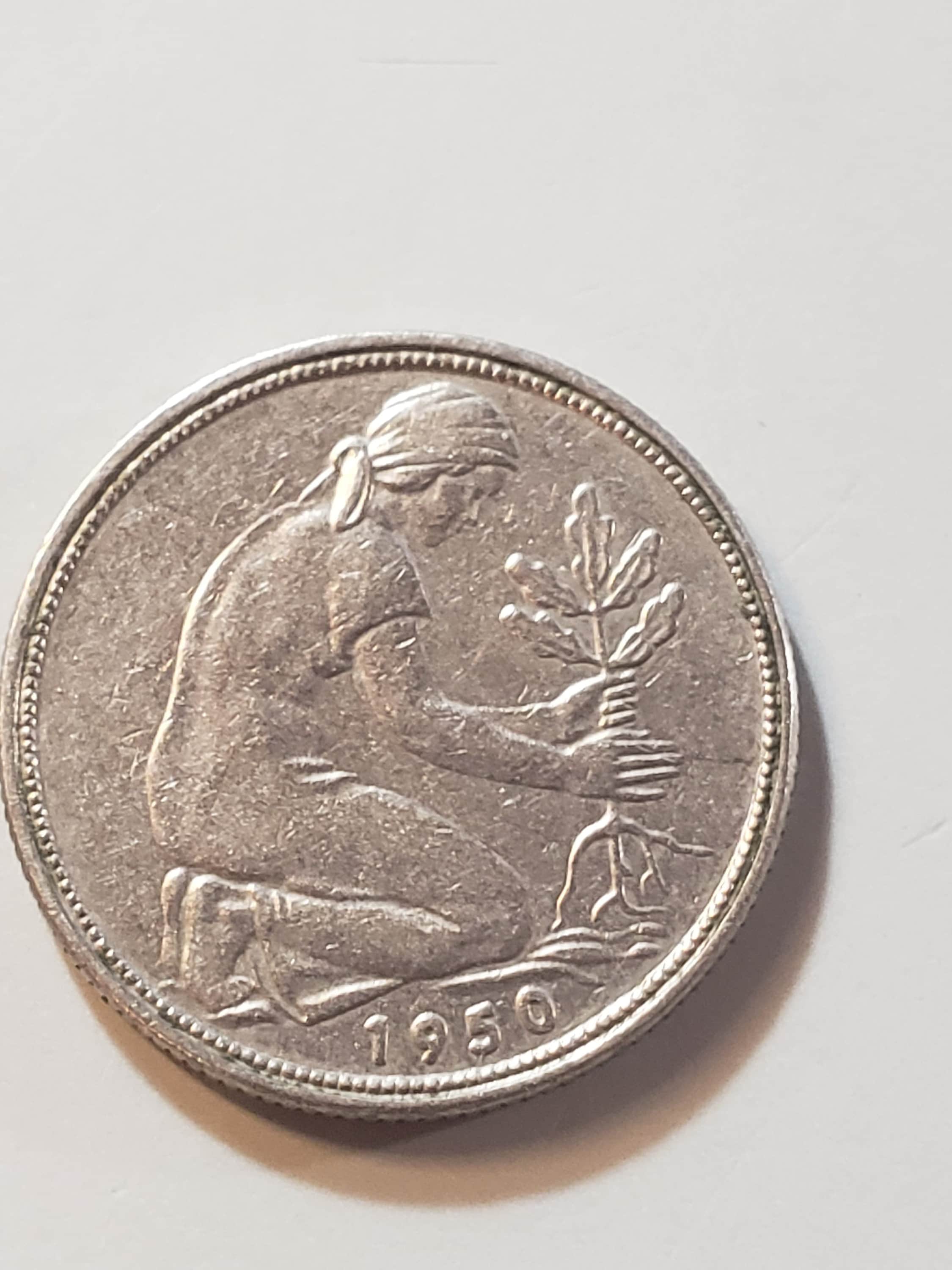 1919年！ドイツ帝国！ 50 Pfennig 硬貨【ワイマール】初硬貨！ Amazon