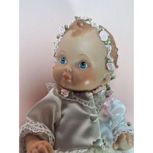 Ashton Drake Hope Eternal Vinyl Baby Doll 10" With Rose Lace Outfit image 4