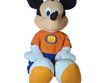 Jumbo 24-In Mickey Mouse Plush By Fisher-Price In Orange Shirt & Blue Shorts - Pre-Owned
