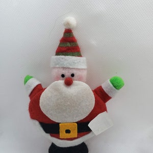 Adorno de fieltro de Papá Noel vintage para árbol de Navidad