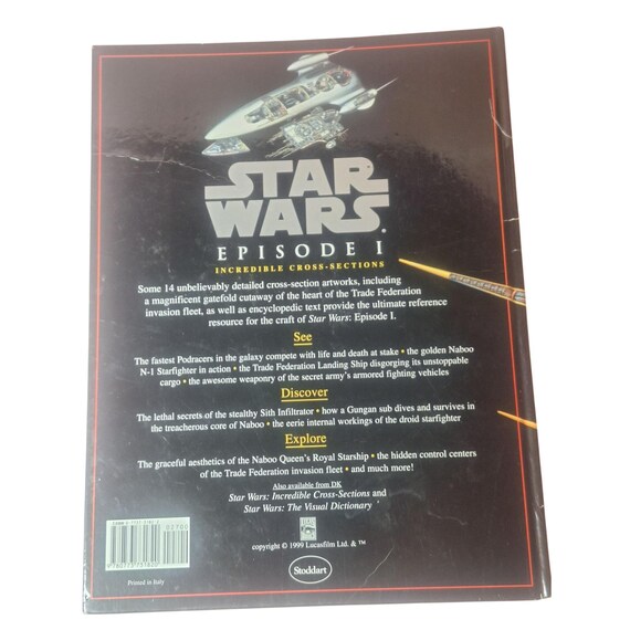 スター・ウォーズエピソード1クロスセクション　初版 スター・ウォーズ エピソード1 クロスセクション ガイドブック