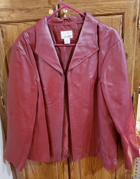 east 5th red leather jacket