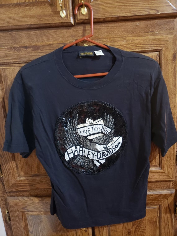 Chemise Harley-Davidson Femme Noire 'Live To Ride' - Taille L - Neuve Sans étiquettes