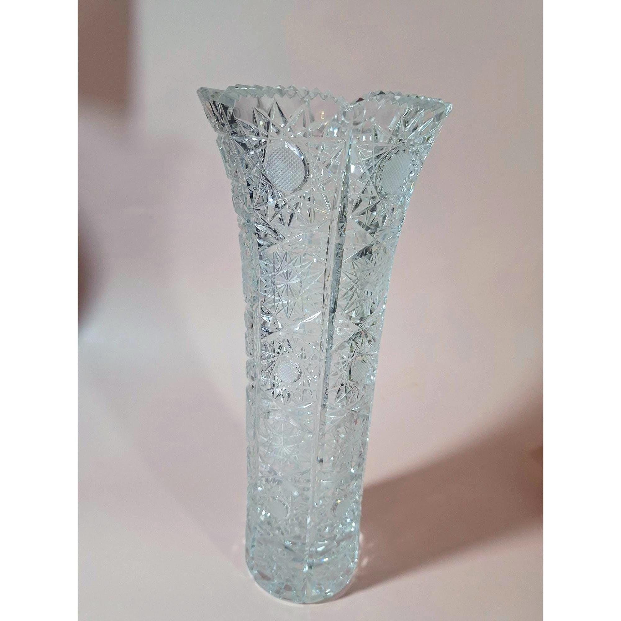 エステート ラージ ボヘミアン チェコ クリスタル 高さ 10.5 インチ