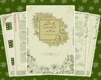 Caderno de Leitura Digital, Diário de Leitura, Rastreador de Livros, Lista de Leitura, Planejador de Leitura, Modelo Digital para Goodnotes, Modelo para Notability