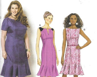 B60328 Misses Dresses With Yoke, Flared Skirt,  Sizes 8-16 New Uncut Butterick Pattern