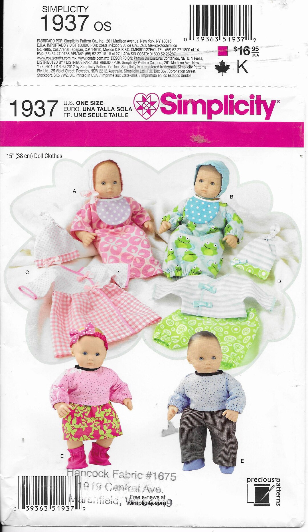 1937 Baby Doll Clothes 15 Inch Dress Top Pants Skirt Bib New Etsy