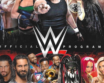 WWE Authentic Official Program 2016 Edition 9" x 13" Excellent Condition RAW WWF