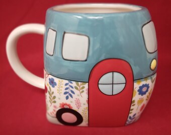 Mainstays “Home Is Where You Park It” Retro Camper Floral Mug 20 Oz