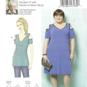 B6571XS Misses Connie Crawford Fitted Dress and Top, Sizes Xsm-Xlg New Uncut Butterick Pattern
