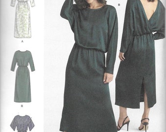 90106  Misses Dress with Back and Sleeve Variations, Sizes 6-14, New Uncut Simplicity Pattern 9010