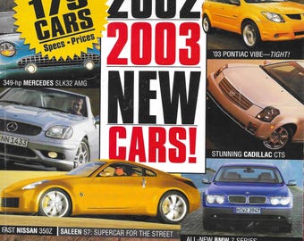 Motor Trend Magazine Vol 53 #10 2001 Nissan Road Test Pre-Owned-Great Condition