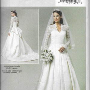 B57316 Misses Lace-Overlace Wedding/Formal Dress With Trim ,Sizes 6 Thru 14 New Uncut Butterick Pattern 5731