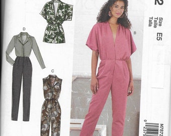 M787214 Misses' Romper and Jumpsuit Sizes 14-22, New Uncut McCalls Pattern