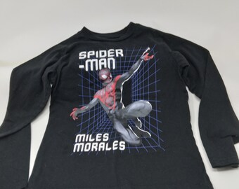 Marvels Spiderman Miles Morales Child X- Small Black Long Sleeve