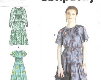 96788 Misses Dress W/ Sleeve and Length Variations Sizes 8-16 New Simplicity Pattern