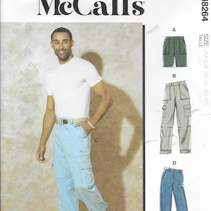 M826444 Mens Cargo Pants/Bermuda  Shorts Sizes 44-52 New Uncut McCalls Patterns