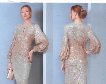 V184116 Miss/Misses Petite Special Occasion Dress Sizes 16-24 Uncut Vogue Patter