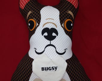 Handmade Stuffed Bugsy Dog Pillows Pre-Owned Good Condition