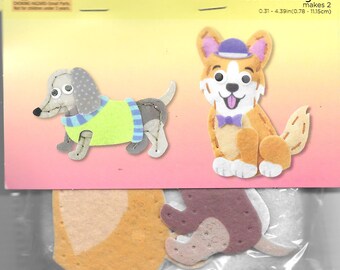 Doggies Felt Sewing Kit Makes 2 Not for Children Under 3