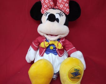 Disney Cruise Line Captain Minnie Mouse Stuffed Toy 12"