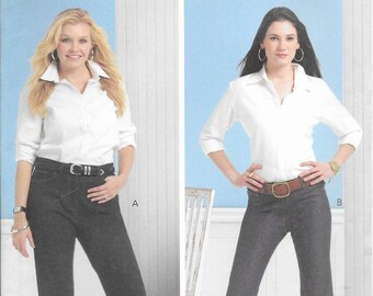 B684018 Misses Straight-Leg or Boot Cut Jeans Size 18-24 New Uncut Butterick Pattern