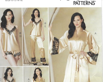 V18348 Miss Sleepwear Petiteable Ensembles, Sizes 8-16, New Uncut Vogue Pattern