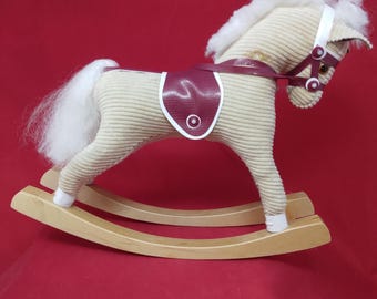 Vintage Toy Rocking Horse 8"H 8 1/2"L