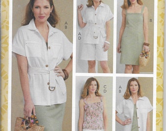 B677416 Misses Jacket, Belt, Dress, Top- Short Sizes 16-24, New Uncut Butterick Pattern