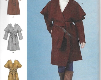 89906 Misses Wrap Coats  Sizes 6 Thru 14  New Uncut Simplicity Pattern 8990
