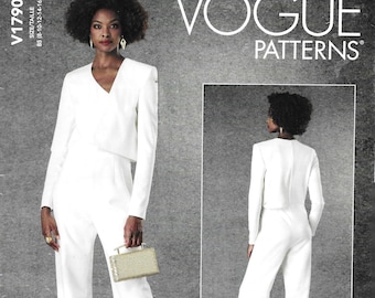 V17908 Misses One Shoulder Jumpsuit Sizes 8-16 New Uncut Vogue Pattern