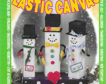 Plastic Canvas Holiday Quick To Stitch Hard Covered Book