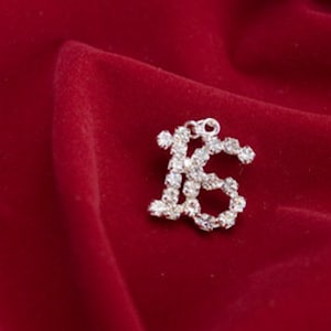 Sweet 16 Rhinestone Charm: Birthday Gift for Bracelet or Necklace